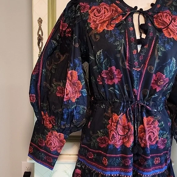 Farm Rio Flower Tapestry Mini Dress - Picture 3 of 7